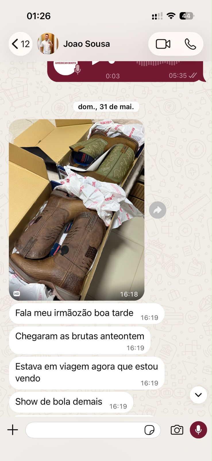 Cliente American Boots: show de bola