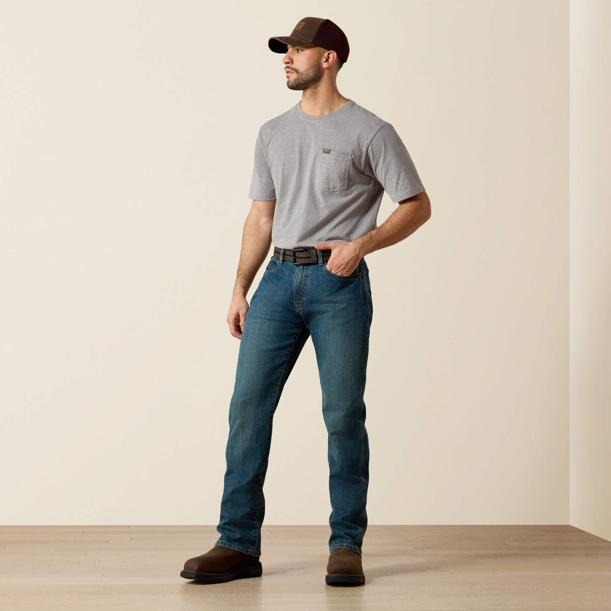 Calça Jeans Ariat | Rebar M4 Relaxed DuraStretch, Boot Cut (10016221)