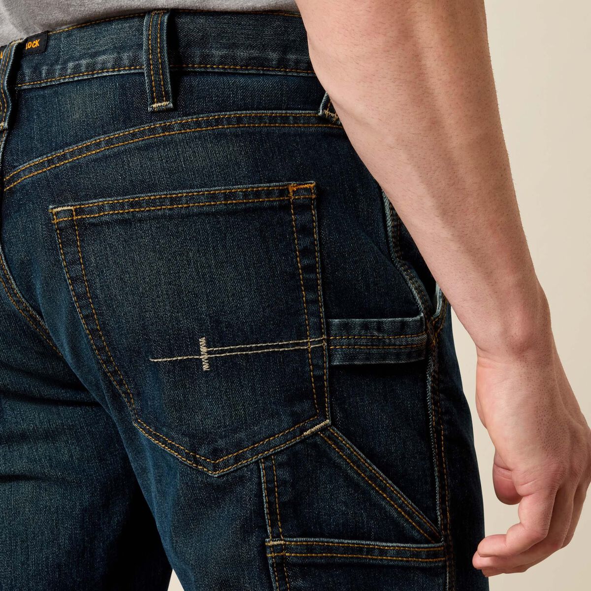 Calça Jeans Ariat Rebar M4 Relaxed Workhorse DuraStretch Boot Cut Phantom