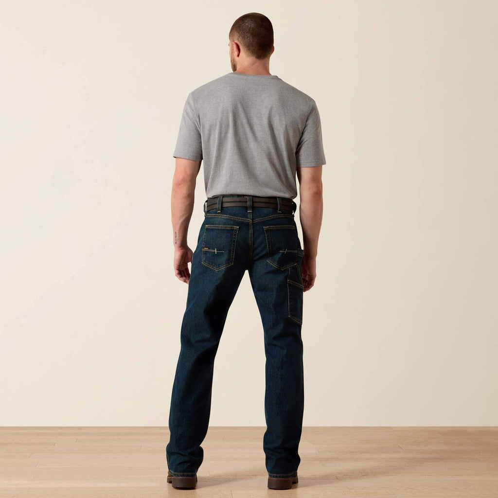 Calça Jeans Ariat Rebar M4 Relaxed Workhorse DuraStretch Boot Cut Phantom