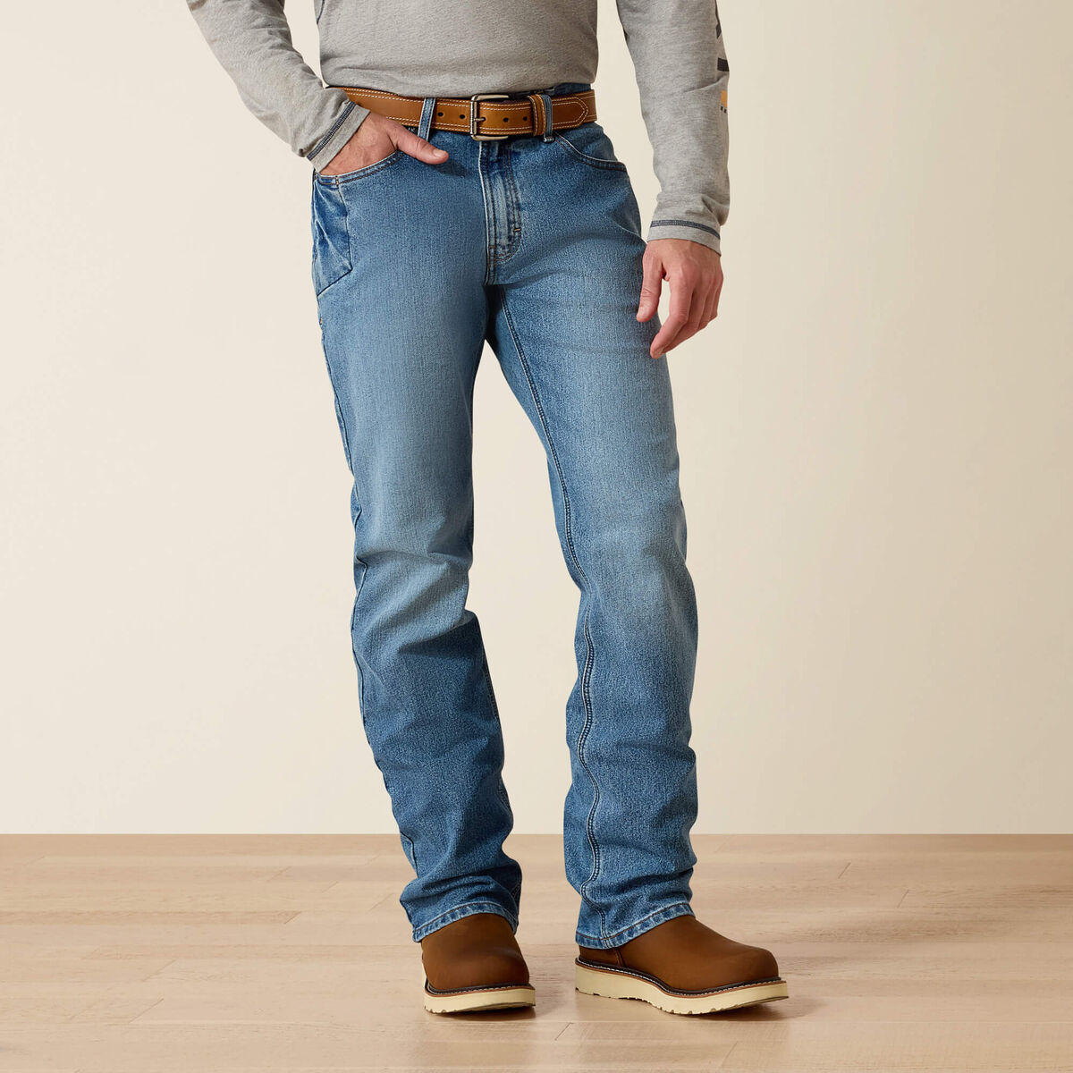 Calça Jeans Ariat | Rebar M4 Relaxed DuraStretch, Boot Cut (10016221)