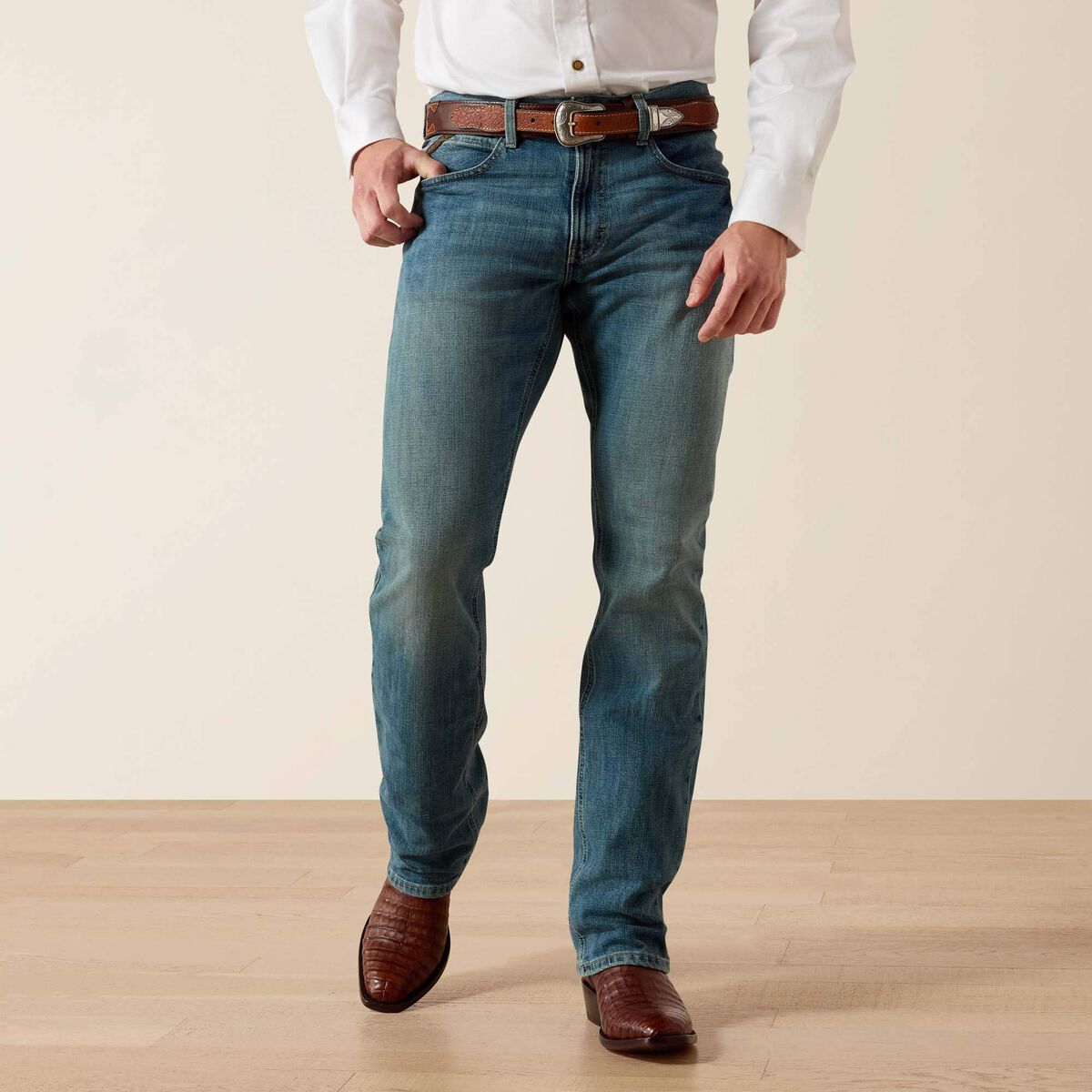 Calça Jeans Ariat M4 Stretch Legacy Stackable Straight Leg Sawyer