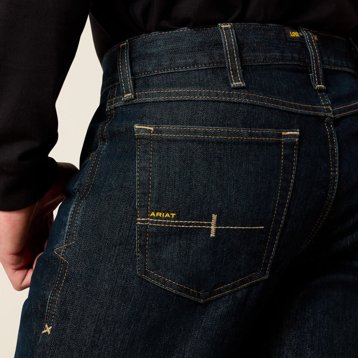 Calça Jeans Ariat | Rebar M7 Slim DuraStretch Basic Stackable Blackstone, Reta Slim (10034627)