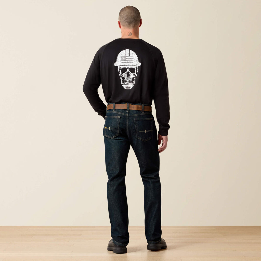 Calça Jeans Ariat | Rebar M7 Slim DuraStretch Basic Stackable Blackstone, Reta Slim (10034627)