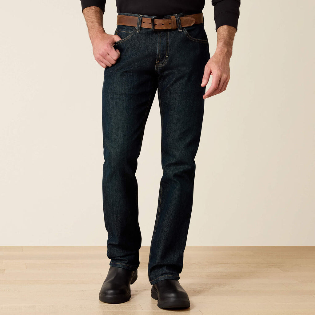 Calça Jeans Ariat | Rebar M7 Slim DuraStretch Basic Stackable Blackstone, Reta Slim (10034627)