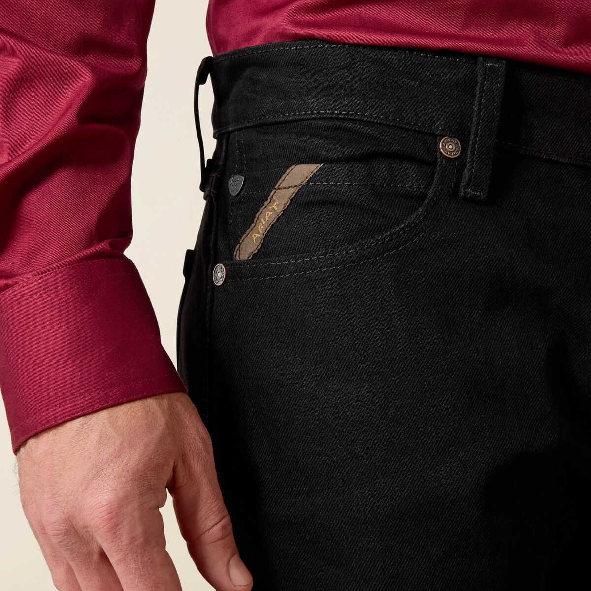 Calça Jeans Ariat | M7 Slim Legacy Straight Black, Reta Slim (10037890)