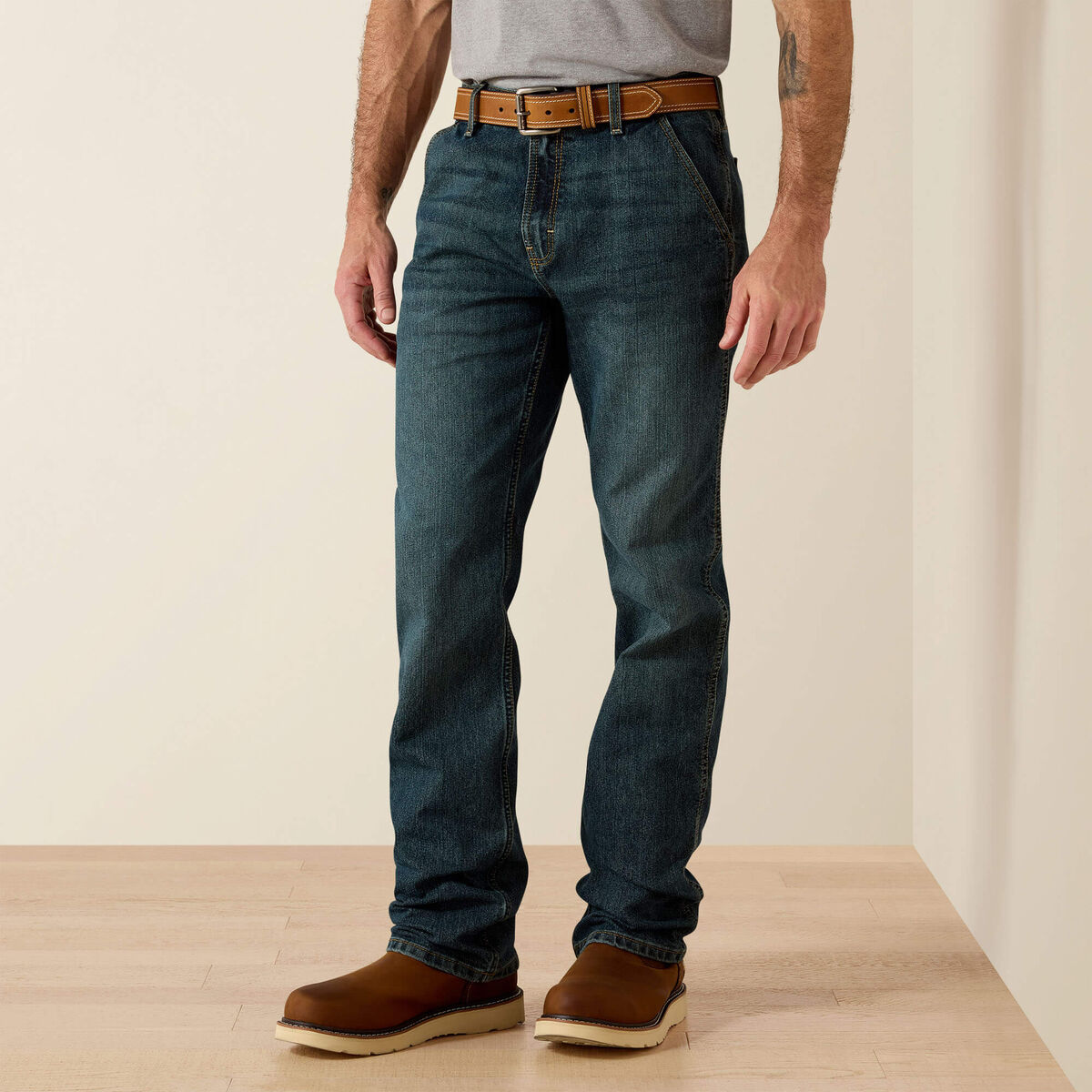 Calça Jeans Ariat | Rebar M7 Slim DuraStretch Workhorse McCoy, Reta Slim (10039287)