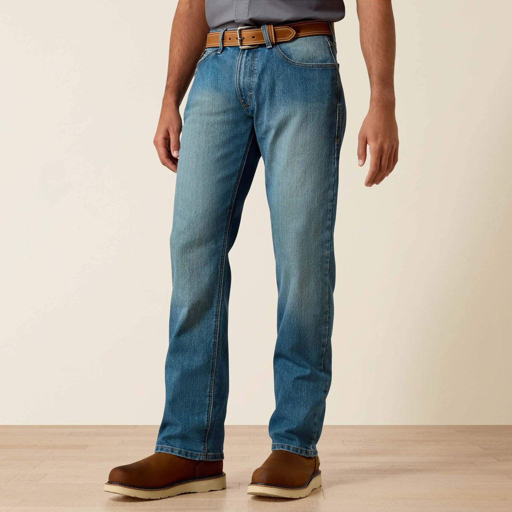 Calça Jeans Ariat Rebar M5 DuraStretch Basic Stackable Edgewood