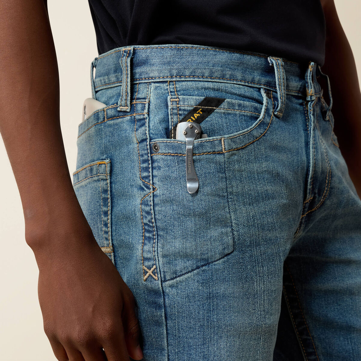Calça Jeans Ariat | Rebar M7 Slim Rail DuraStretch Breaker, Reta Slim (10051852)