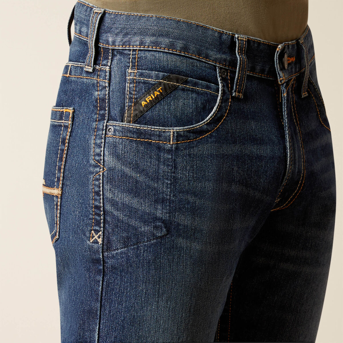 Calça Jeans Ariat Rebar M5 Straight Rail DuraStretch Encinitas