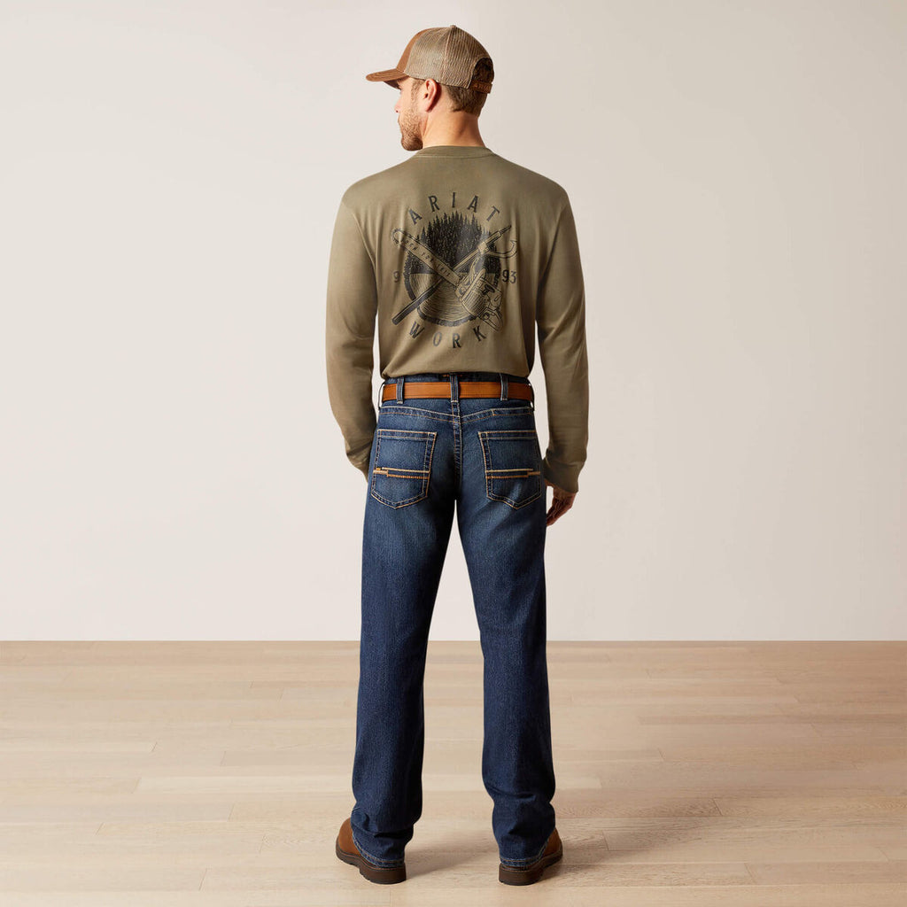 Calça Jeans Ariat Rebar M5 Straight Rail DuraStretch Encinitas