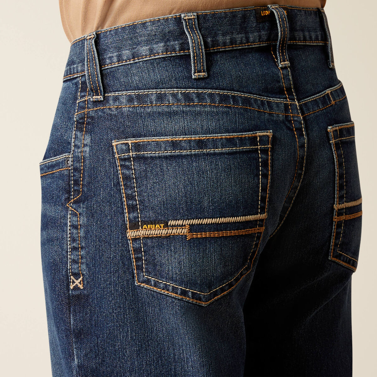Calça Jeans Ariat Rebar M4 Relaxed Rail DuraStretch Boot Cut Encinitas