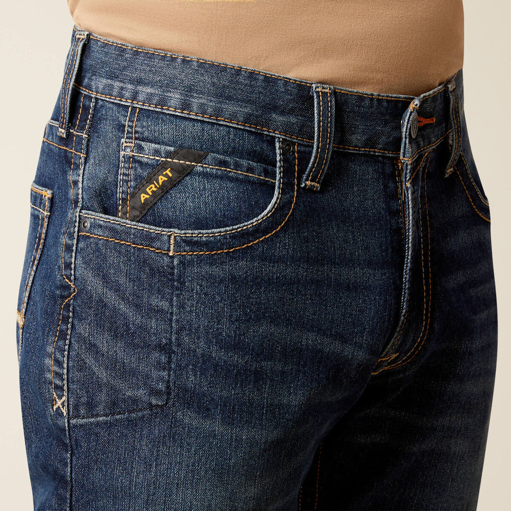 Calça Jeans Ariat Rebar M4 Relaxed Rail DuraStretch Boot Cut Encinitas