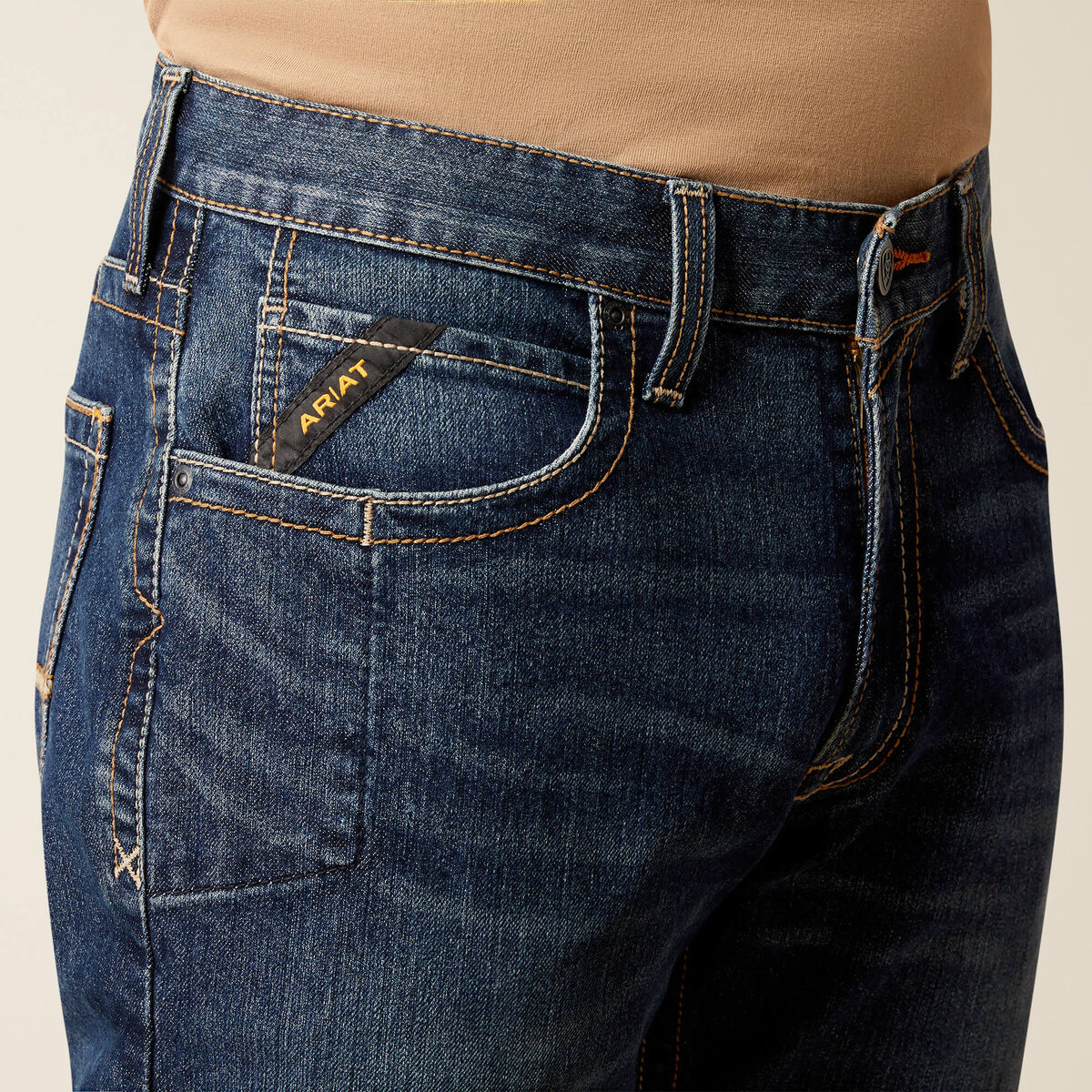 Calça Jeans Ariat Rebar M4 Relaxed Rail DuraStretch Boot Cut Encinitas