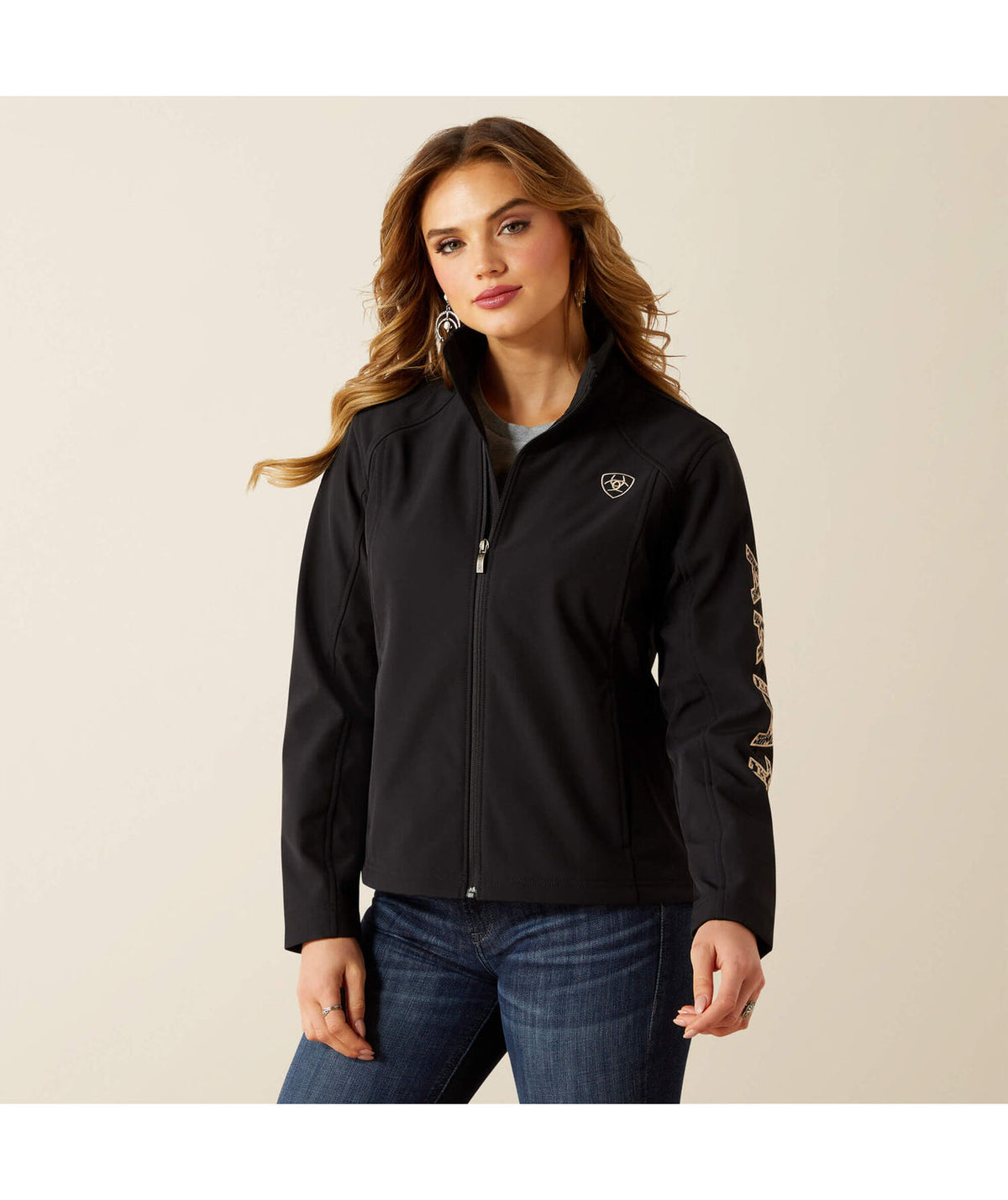 Preto estampa Southwest minimalista - frente