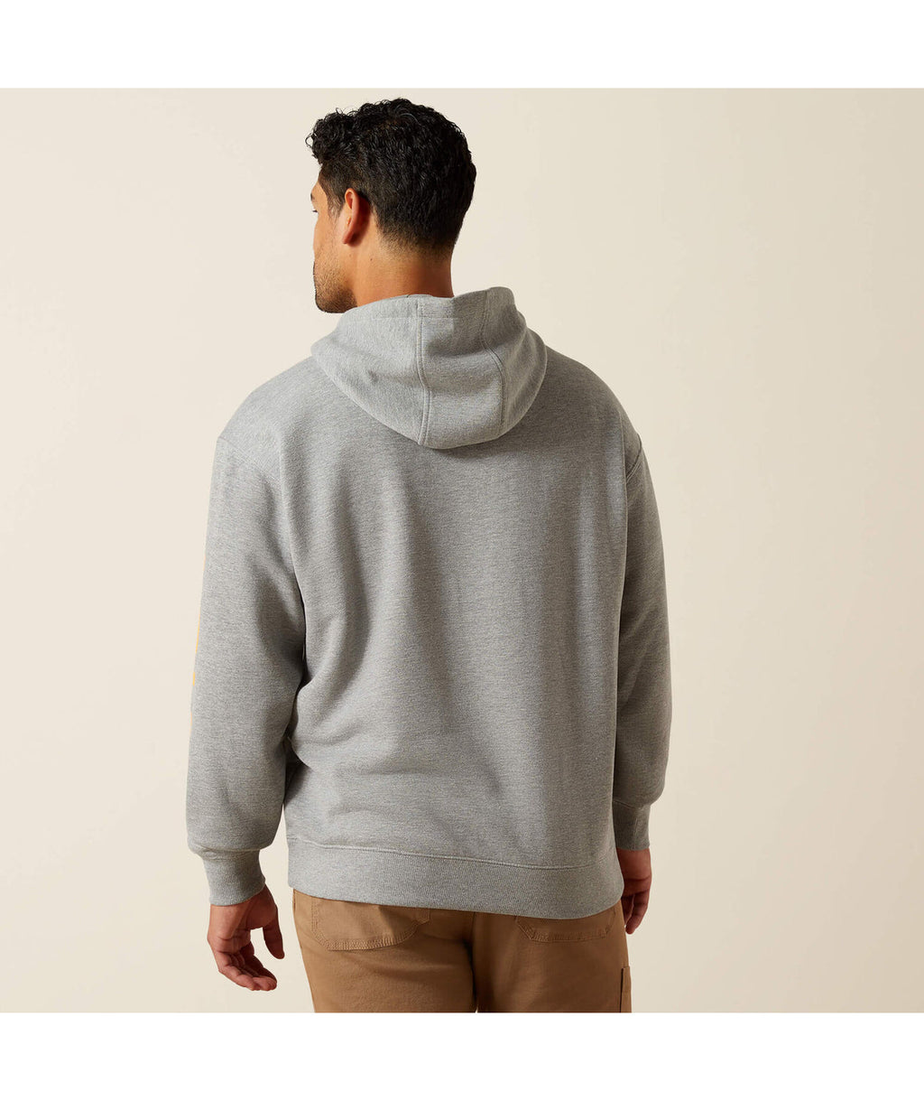 Cinza mesclado / Laranja - costas