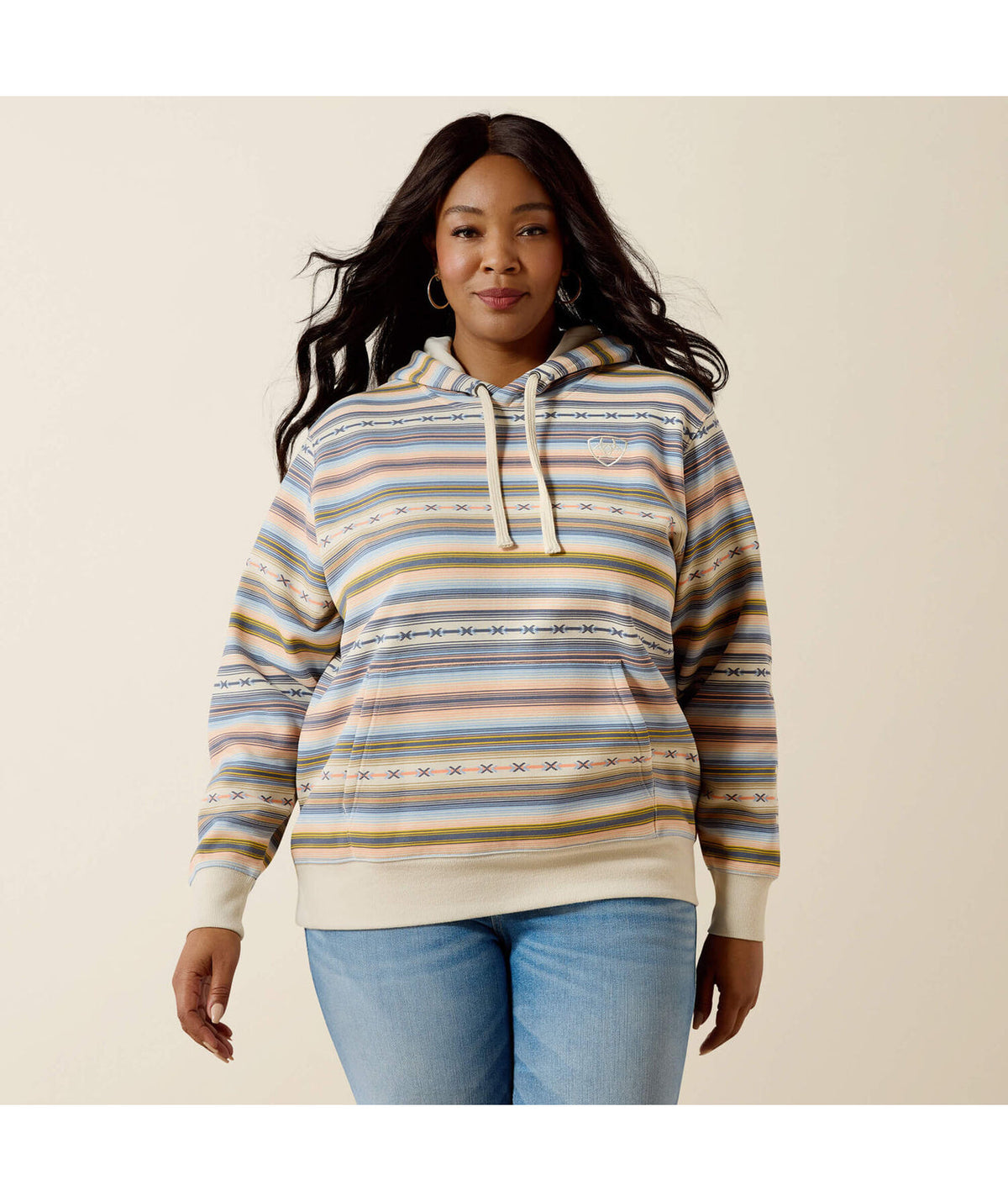 Serape multicolorido - modelo plus frente