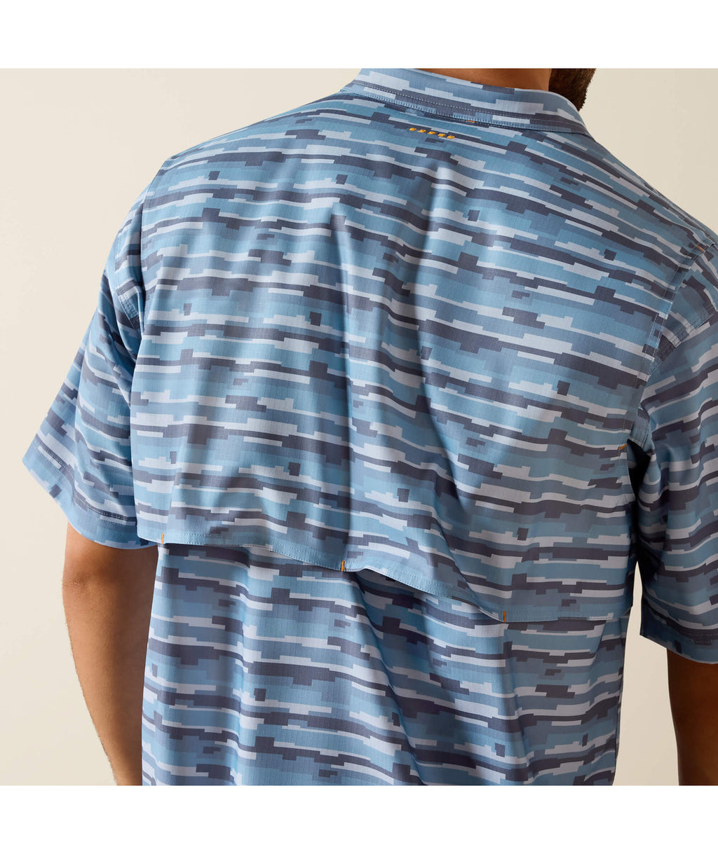 Azul-acinzentado estampado - detalhe 1