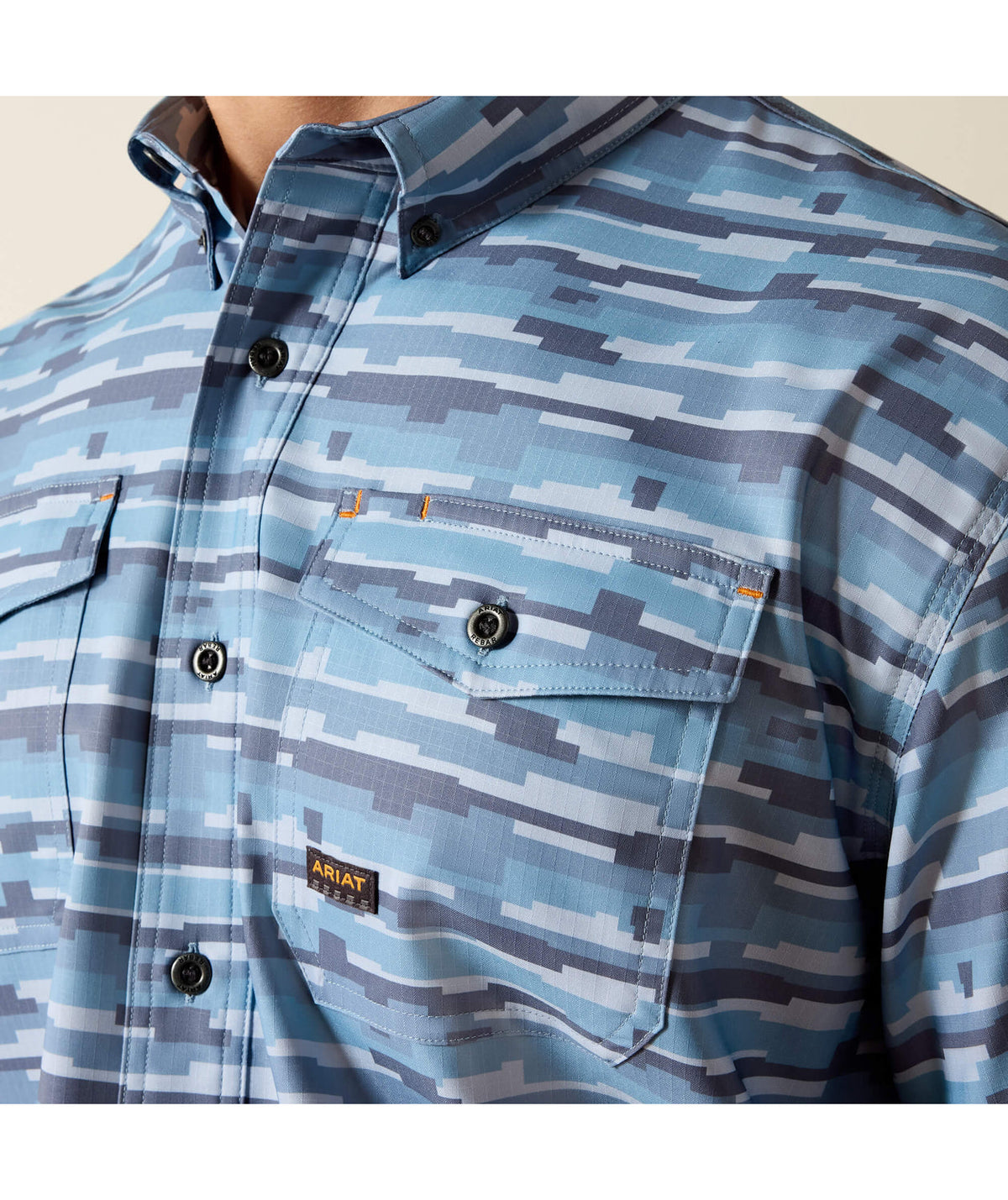 Azul-acinzentado estampado - detalhe 2