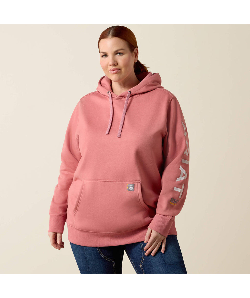 Rosa antigo mesclado e cinza-nuvem - modelo plus frente
