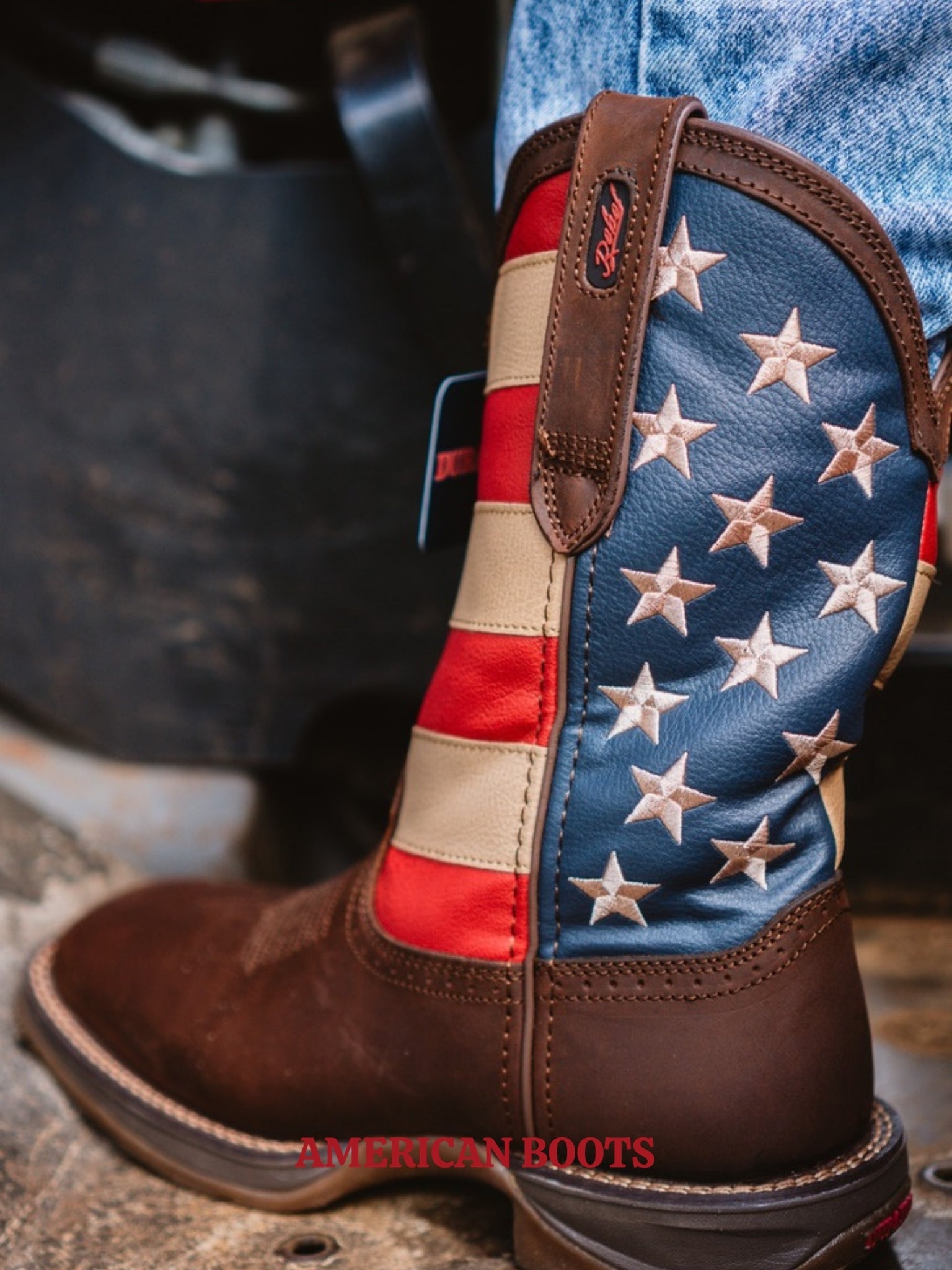 BOTA DURANGO REBEL, BANDEIRA EUA — DB5554.