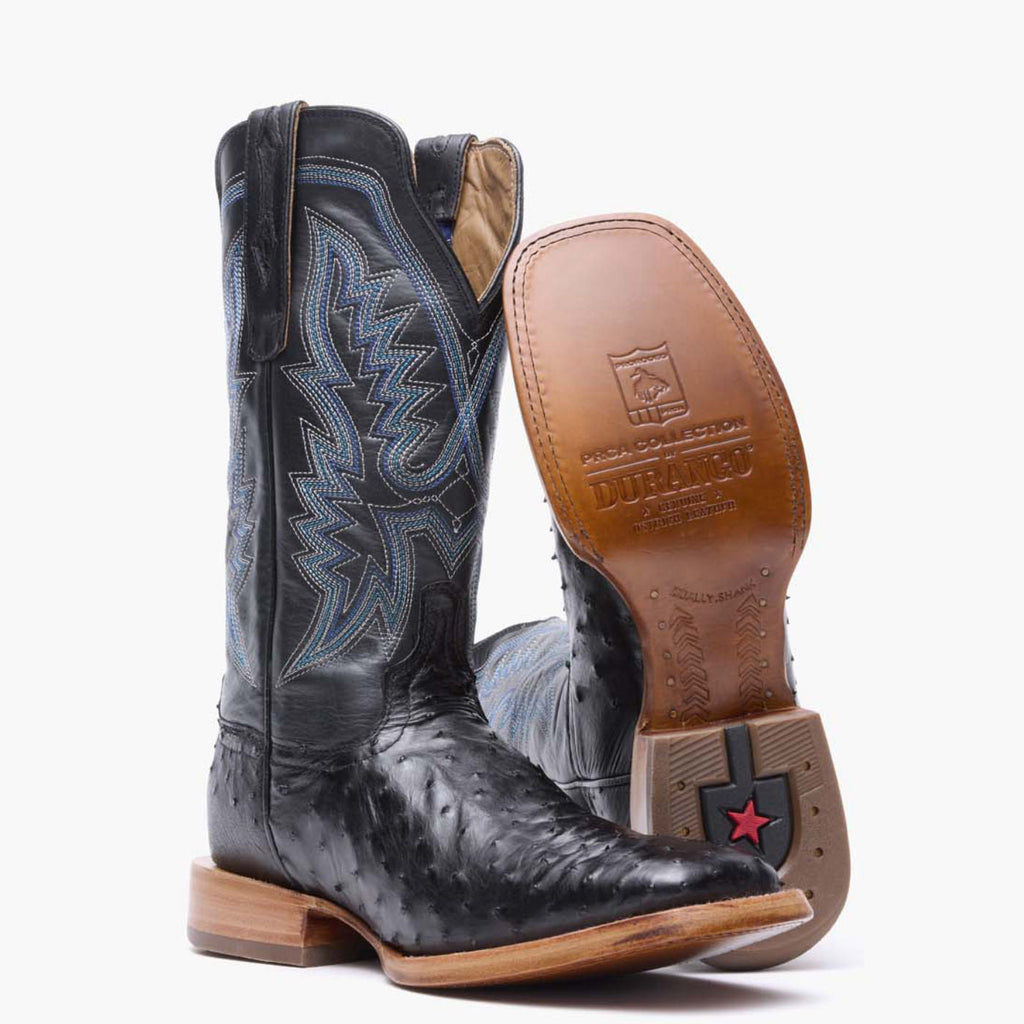 Bota Durango PRCA Avestruz Midnight