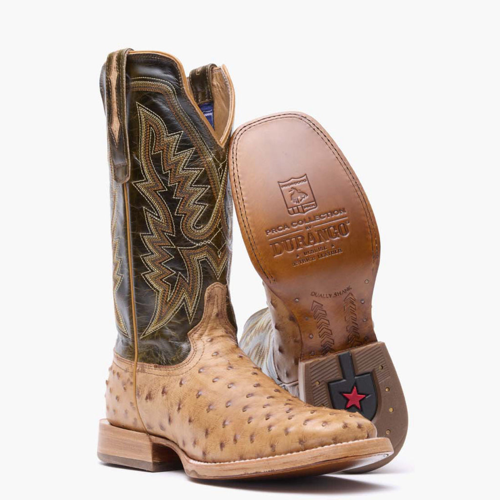 Bota Durango PRCA Avestruz Antiqued Saddle
