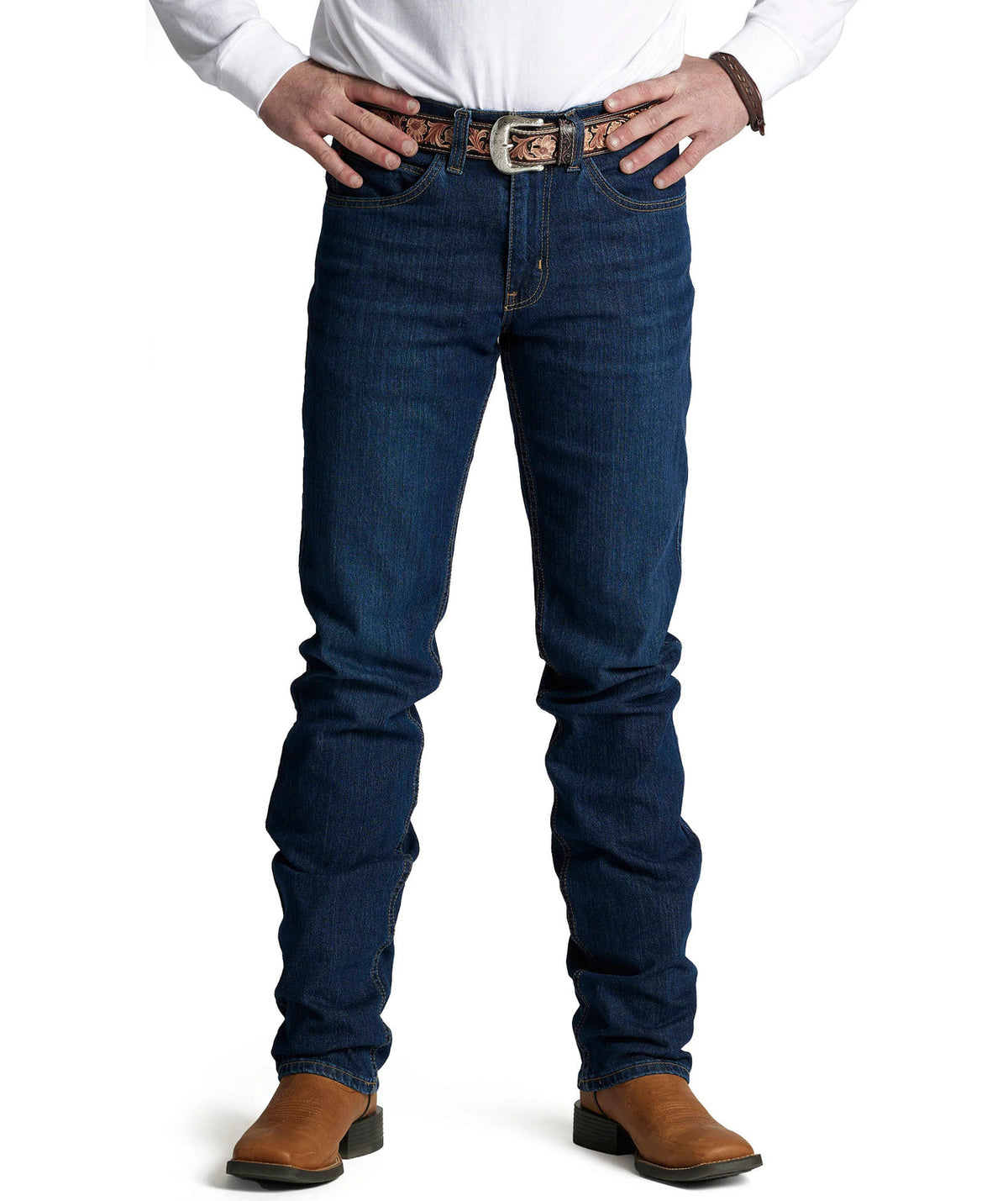 Calça Justin Original Straight Leg, lavagem Dark Blue