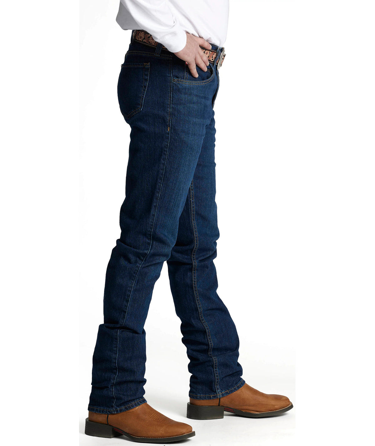 Calça Justin Original Straight Leg, lavagem Dark Blue