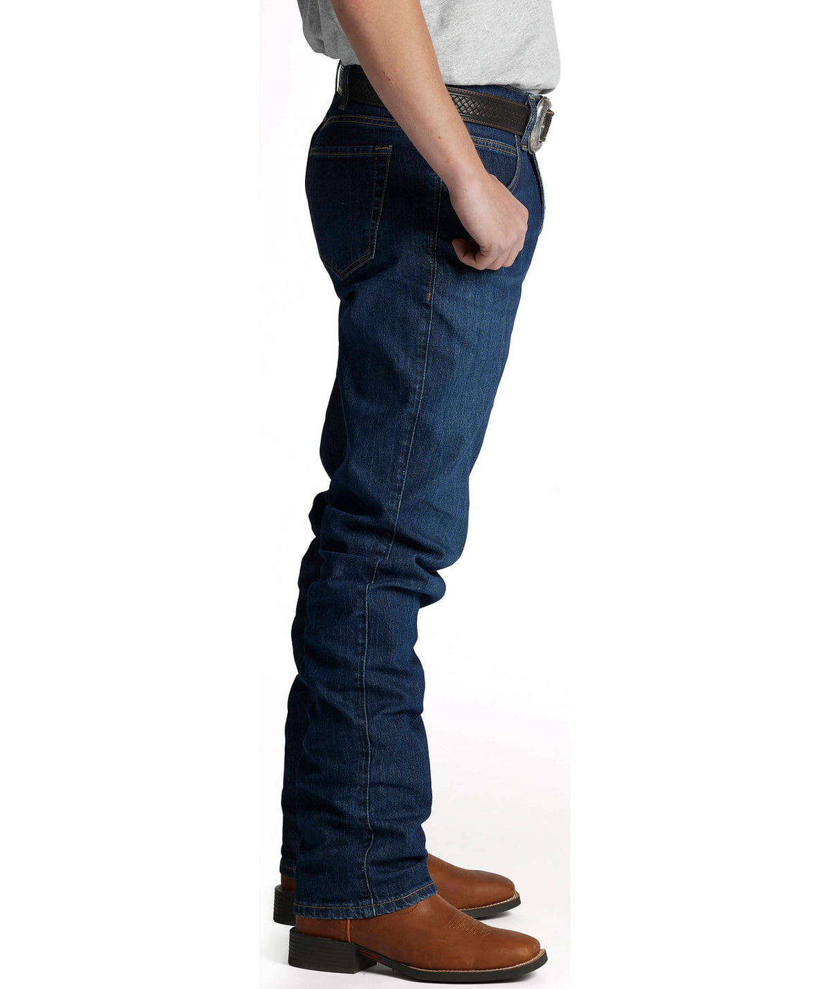 Calça Justin Original Straight Leg, lavagem Medium Blue