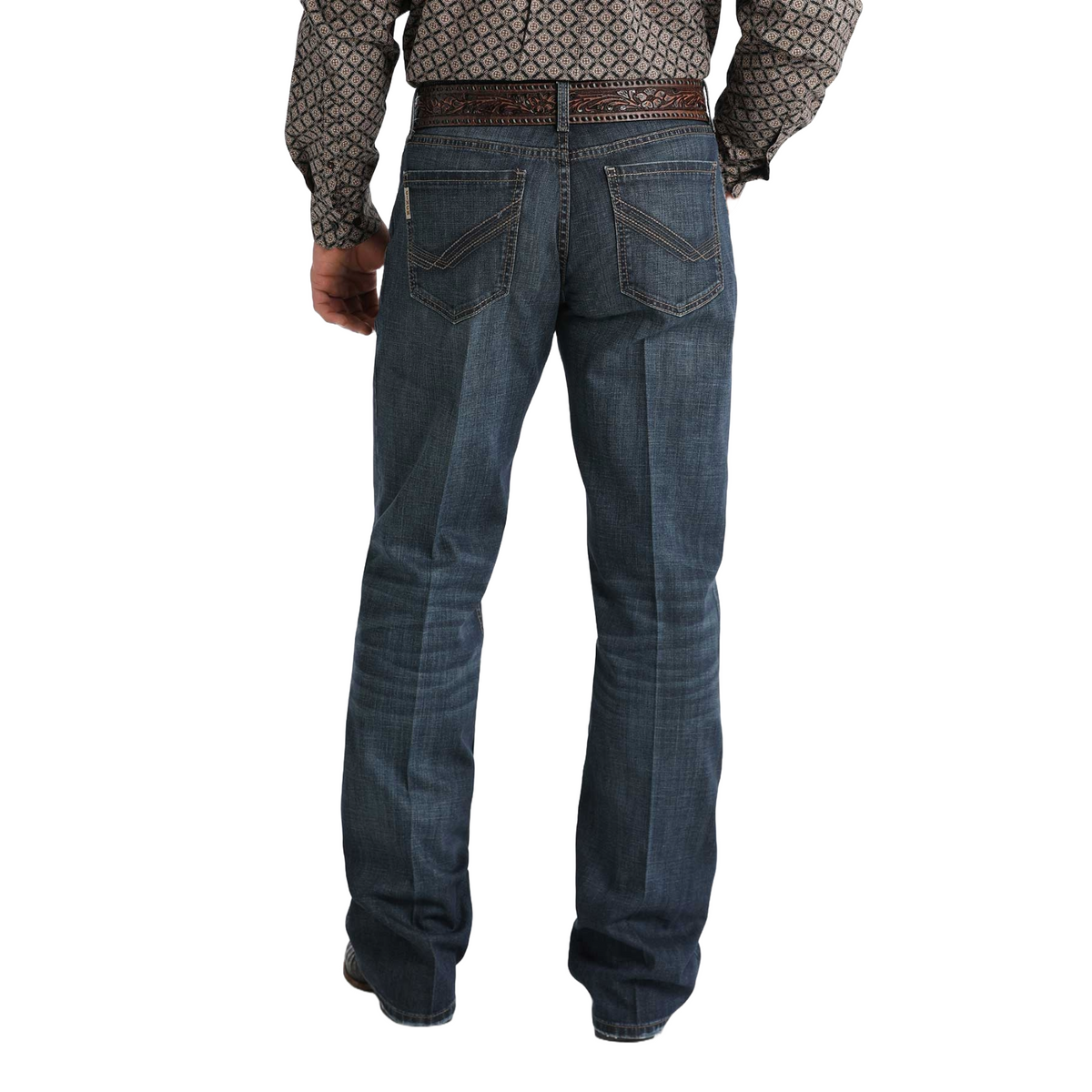 Calça Jeans Cinch Mid Rise Relaxed Boot Cut, vista traseira