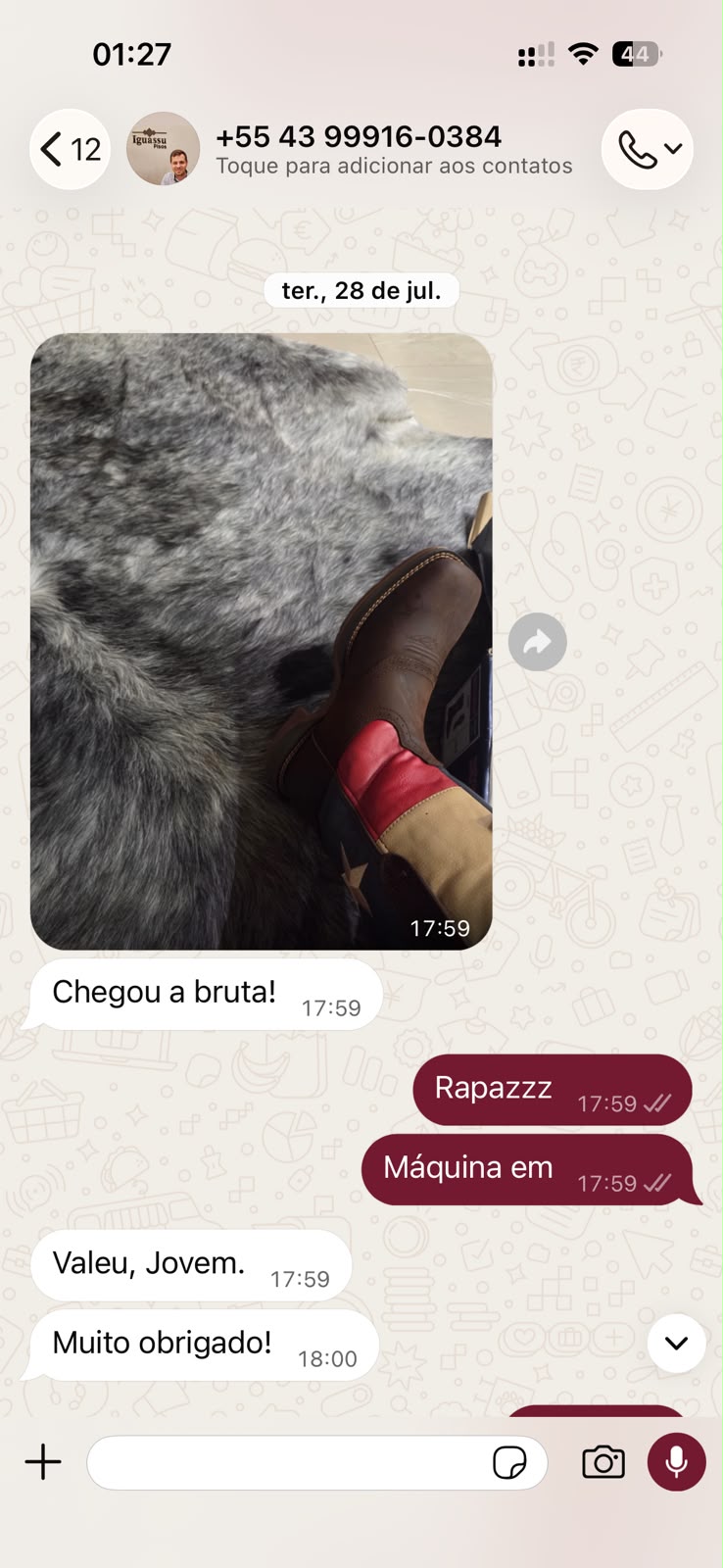 Depoimento de cliente