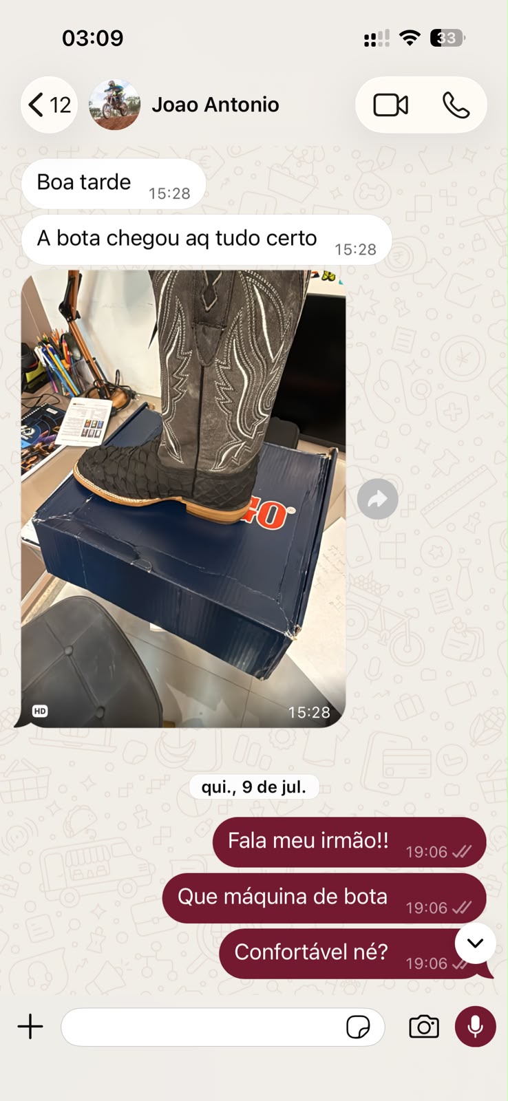 Depoimento de cliente