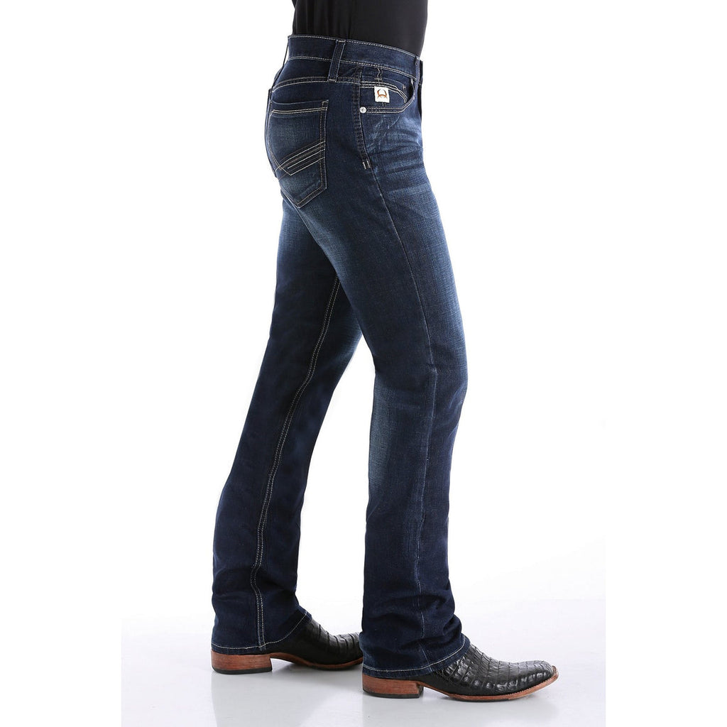 Calça Jeans Cinch Ian Slim Fit Boot Cut, vista lateral