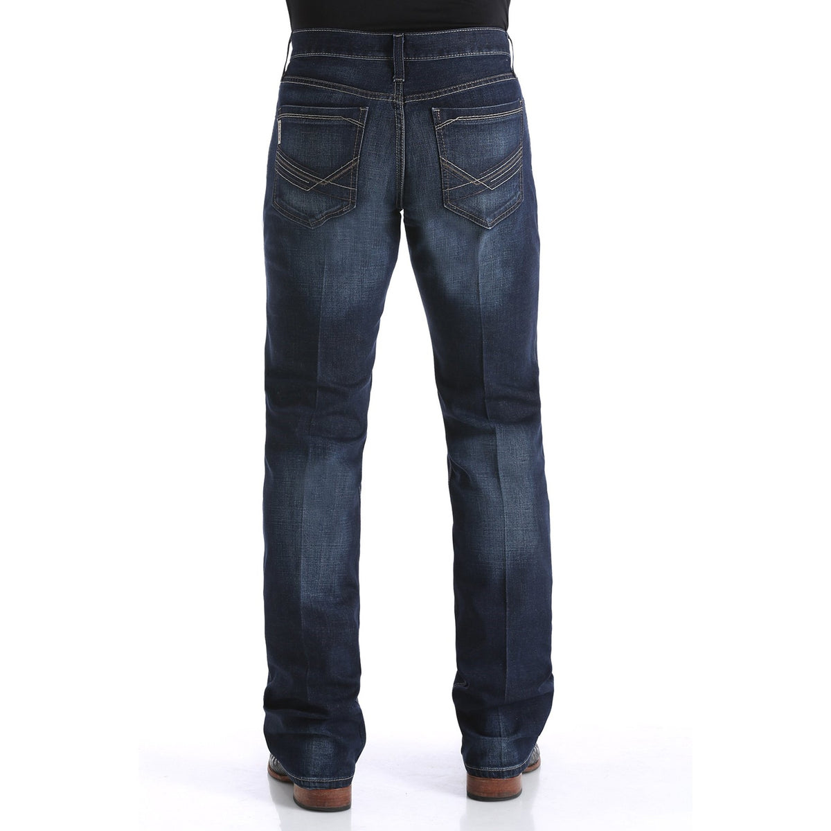 Calça Jeans Cinch Ian Slim Fit Boot Cut, vista traseira