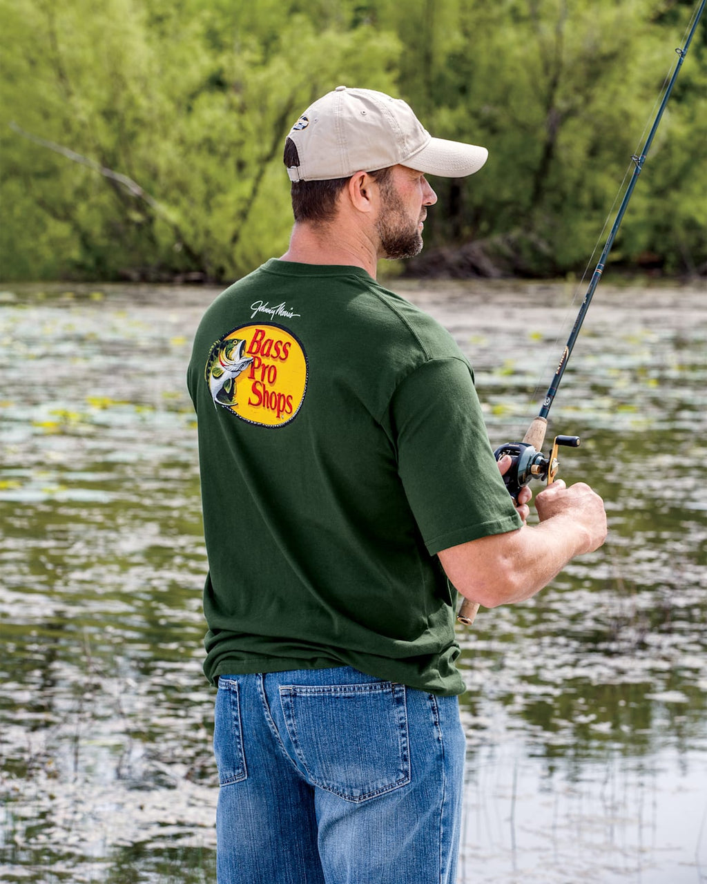 Camiseta Bass Pro Shops Woodcut modelo